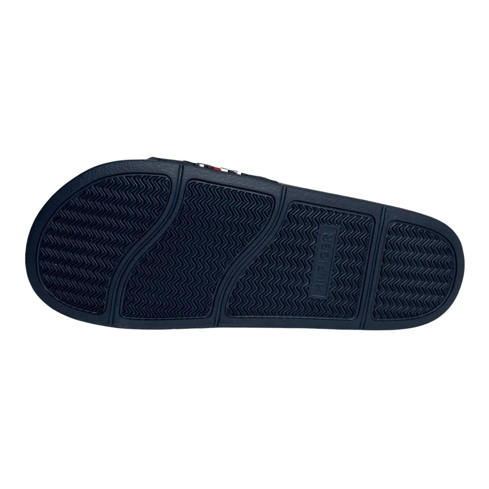 Tommy Hilfiger Mens ETTO Slide Sandals Size 11 Navy Blue Red Comfort Lightweight